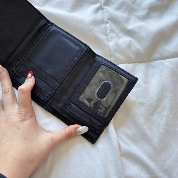 Vera Bradley Womens Navy Blue Quilted Tri-Fold Small Wallet 5x4 - Picture 5 of 9